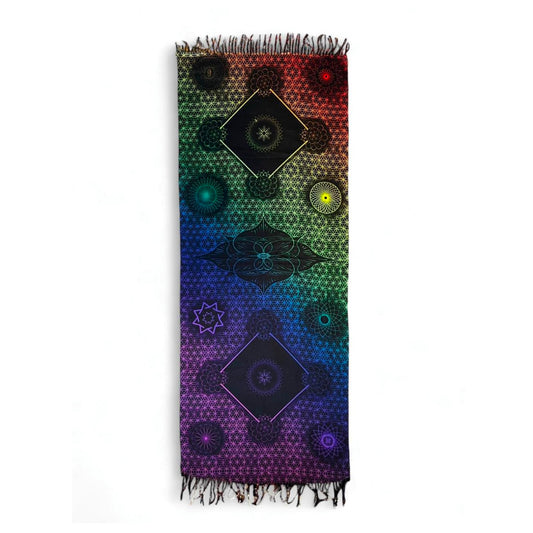 Rainbow Sacred Geometry Pashmina