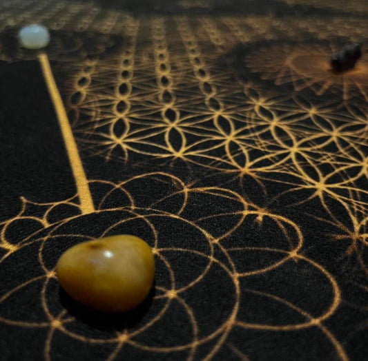 Gold Sacred Geometry Pashmina