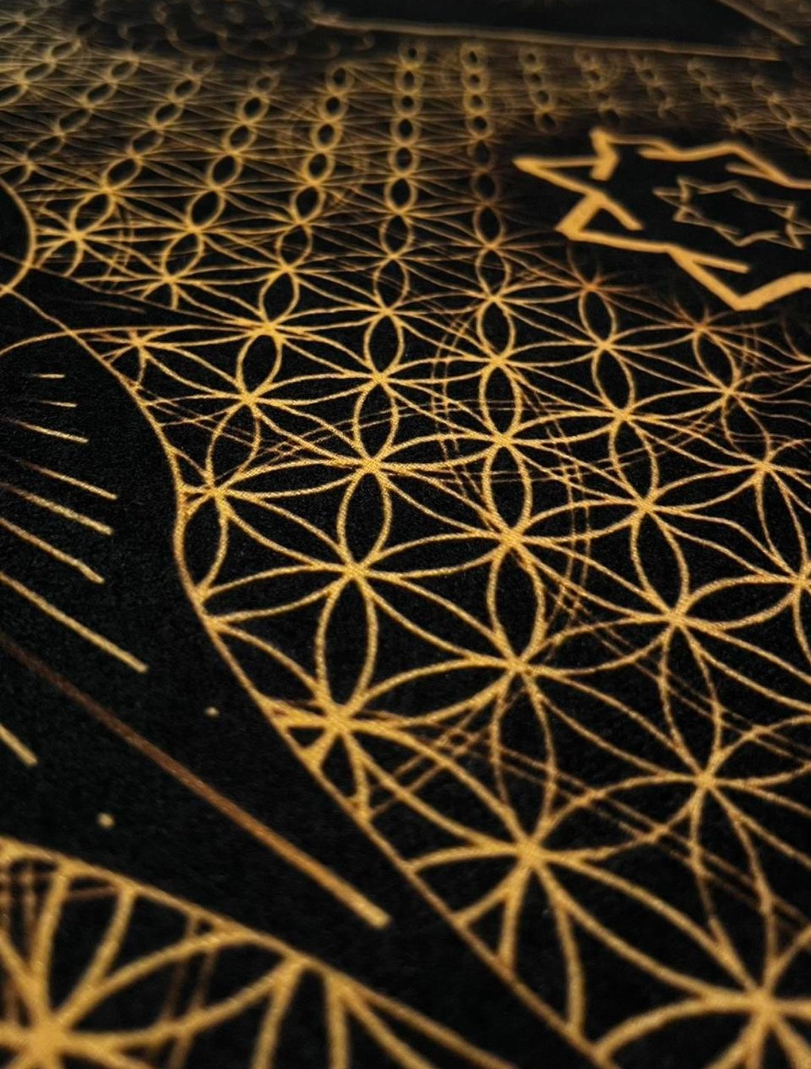Gold Sacred Geometry Pashmina