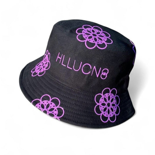 Purple Hllucn8 Flower Bucket Hat