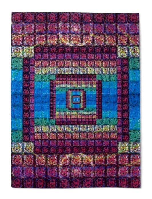 Rainbow Vortex Blotter Art