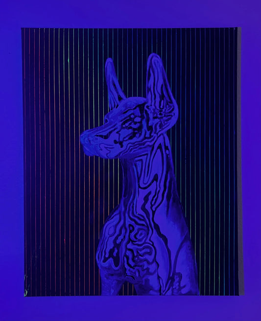 Chrome Doberman Painting