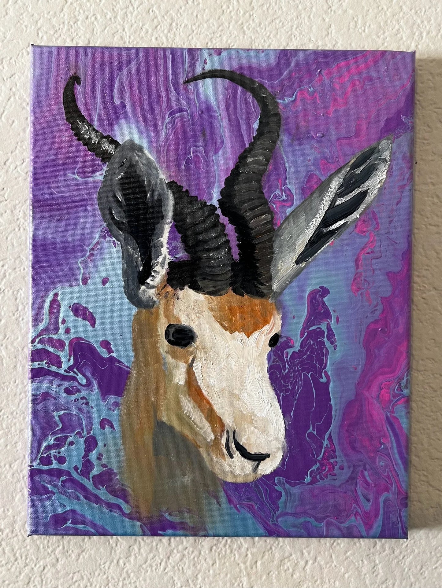 Stargazing Gazelle Painting