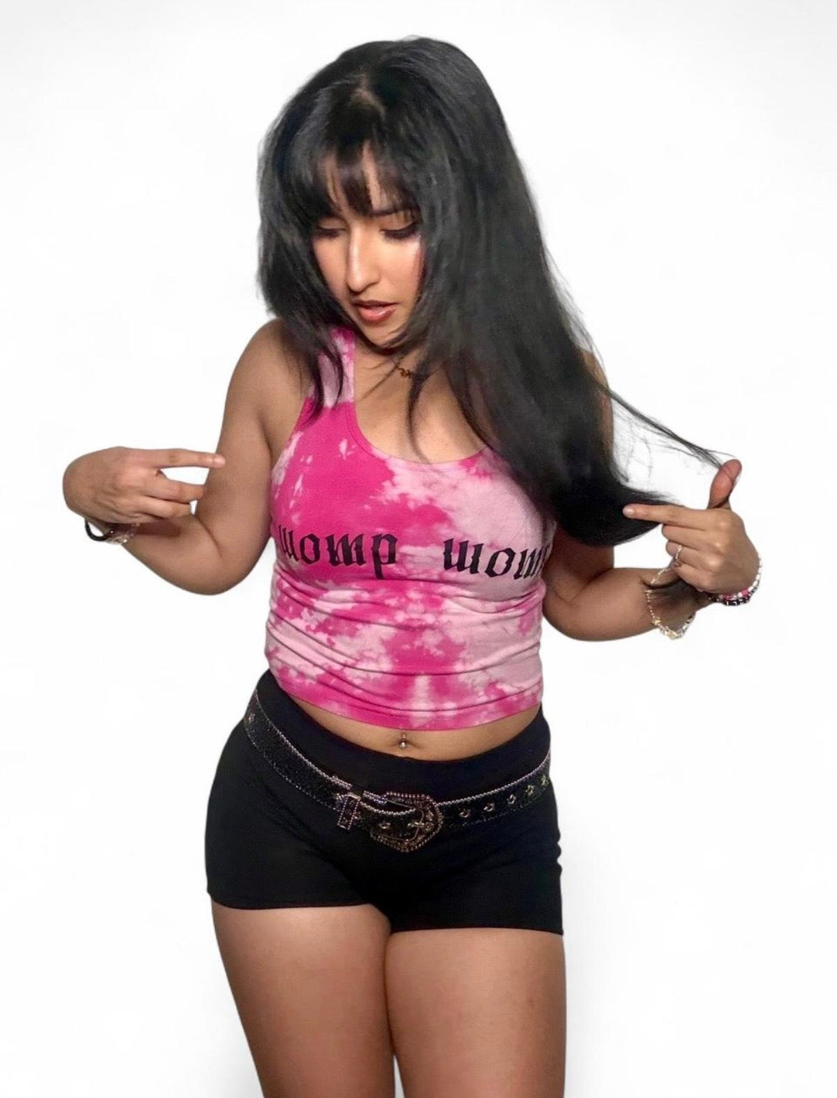 Womp Womp Pink Tie Dye Crop Top