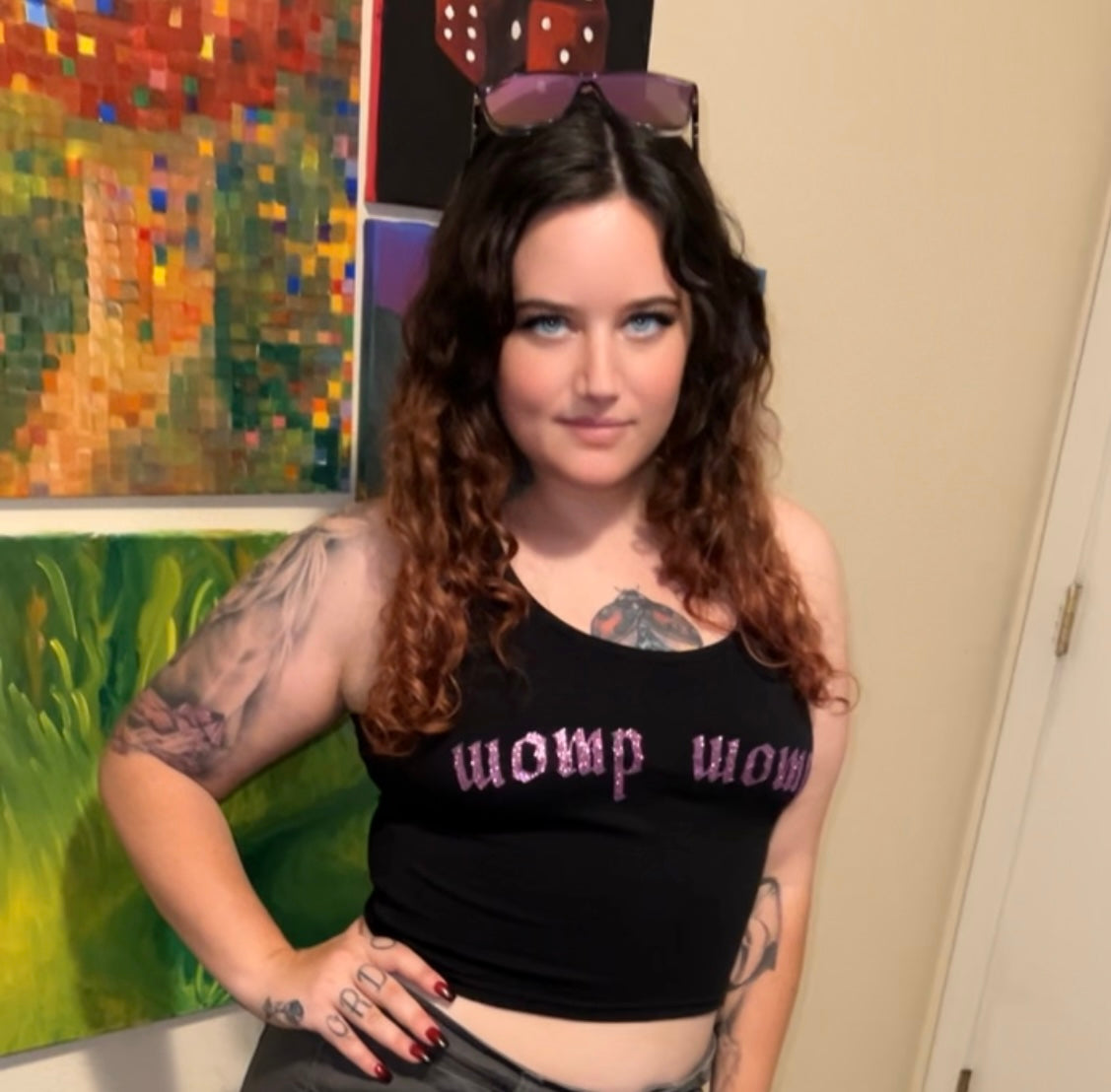 Womp Womp Glitter Crop Top