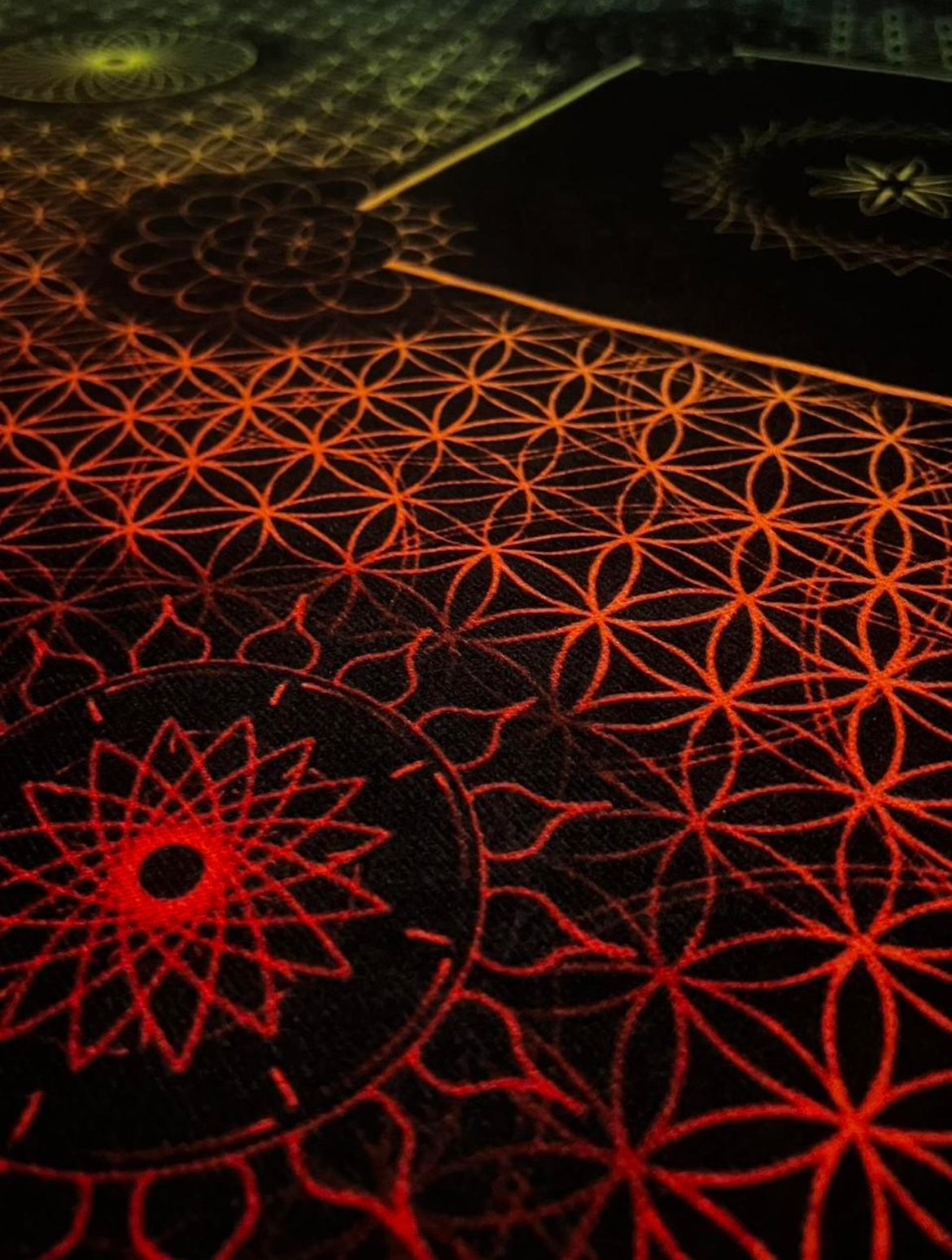 Rainbow Sacred Geometry Pashmina