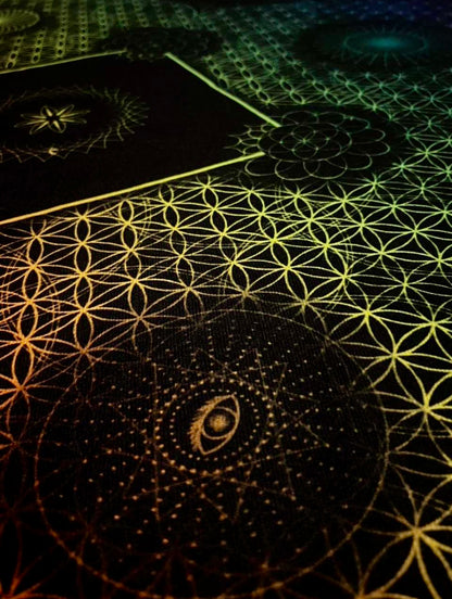 Rainbow Sacred Geometry Pashmina
