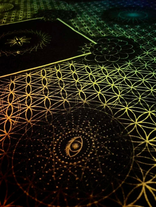 Rainbow Sacred Geometry Pashmina
