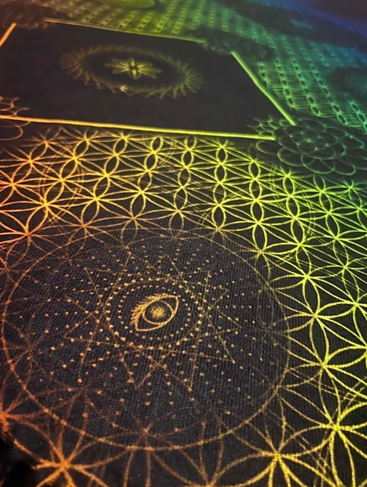 Rainbow Sacred Geometry Pashmina